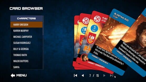 Screenshot of Dresden Files Cooperative Card Game