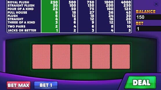 Screenshot of Royal Casino: Video Poker