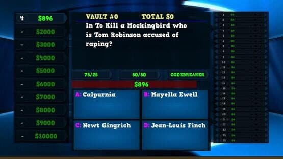 Screenshot of Trivia Vault: Literature Trivia
