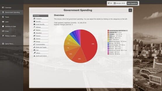 Screenshot of Government Simulator