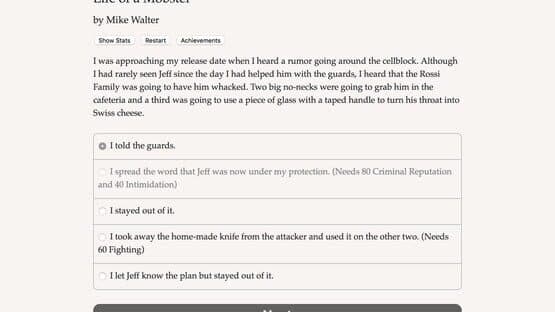 Screenshot of Life of a Mobster