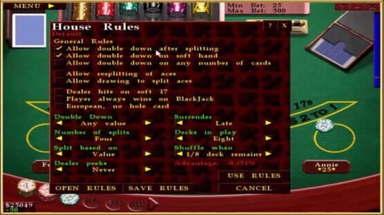 Screenshot of Casino Blackjack