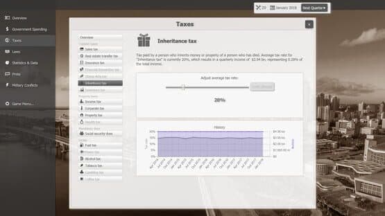 Screenshot of Government Simulator