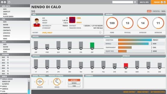 Screenshot of World Basketball Manager 2