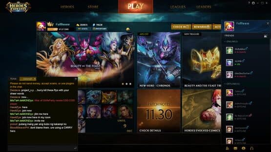 Screenshot of Heroes Evolved