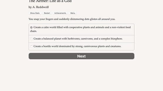 Screenshot of The Aether: Life as a God