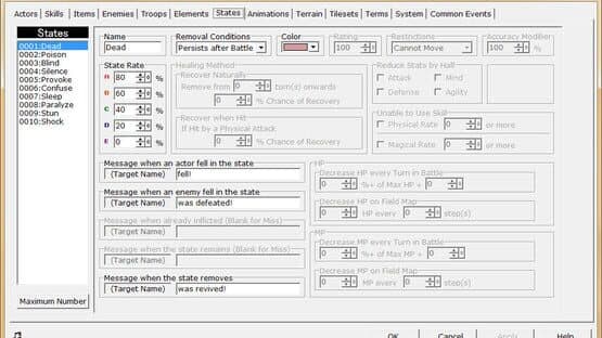 Screenshot of RPG Maker 2000