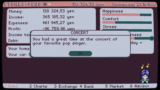 Screenshot of Stonks-9800: Stock Market Simulator