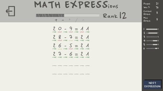 Screenshot of Math Expressions