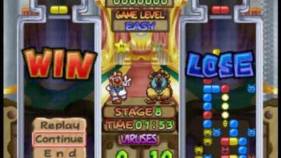 Screenshot of Dr. Mario 64