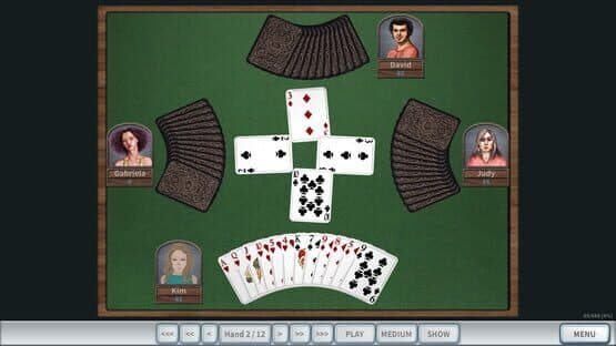 Screenshot of GrassGames Hearts 3