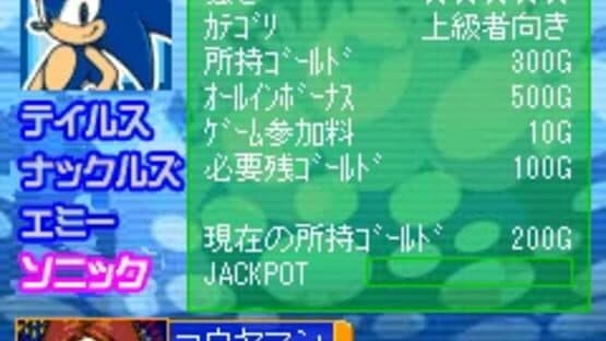 Screenshot of Sonic's Casino Poker
