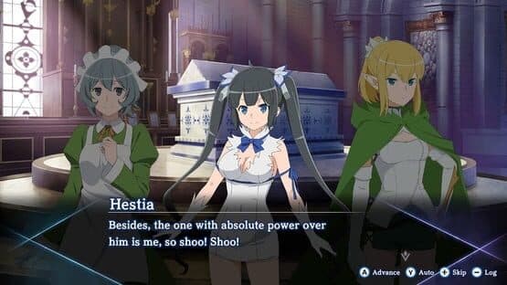 Screenshot of Is It Wrong to Try to Pick Up Girls in a Dungeon? Familia Myth: Fulland of Water and Light