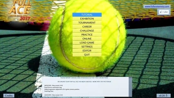 Screenshot of Full Ace Tennis Simulator