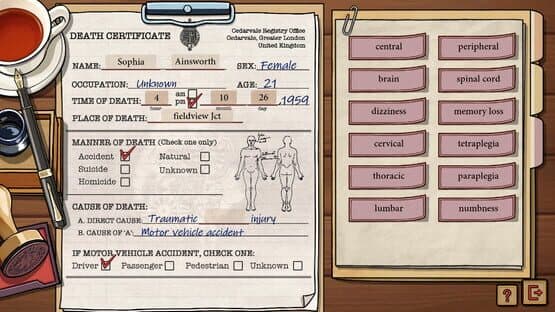 Screenshot of Death at Fleming Manor