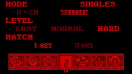Screenshot of Mario's Tennis