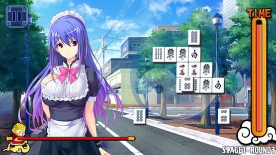 Screenshot of Pretty Girls Mahjong Solitaire: Blue