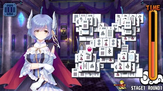 Screenshot of Pretty Girls Mahjong Solitaire: Blue